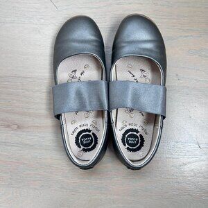 Livie & Luca BELLA Ballet Flat | Pewter Shimmer Metallic Girls 13